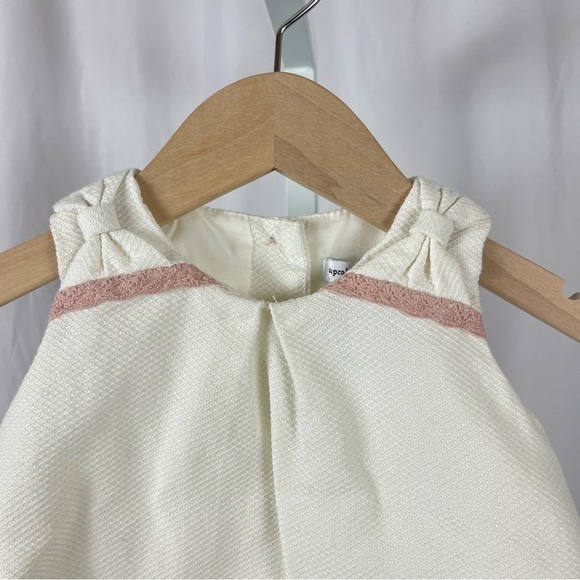 Cupcakes & Cashmere 6-9 Months Retro Mauve Lace Textured Dress A-Line Formal - Picture 3 of 10